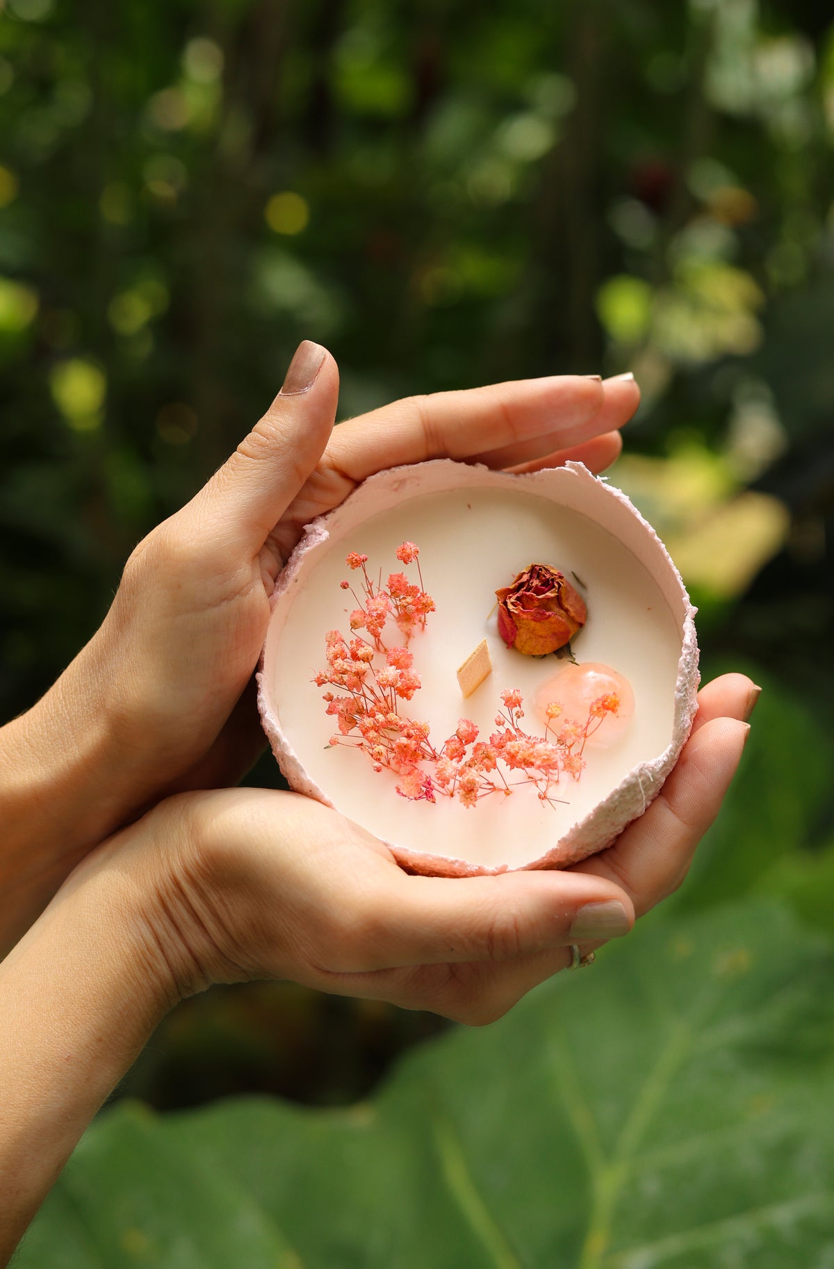 Vela Cuarzo Rosa