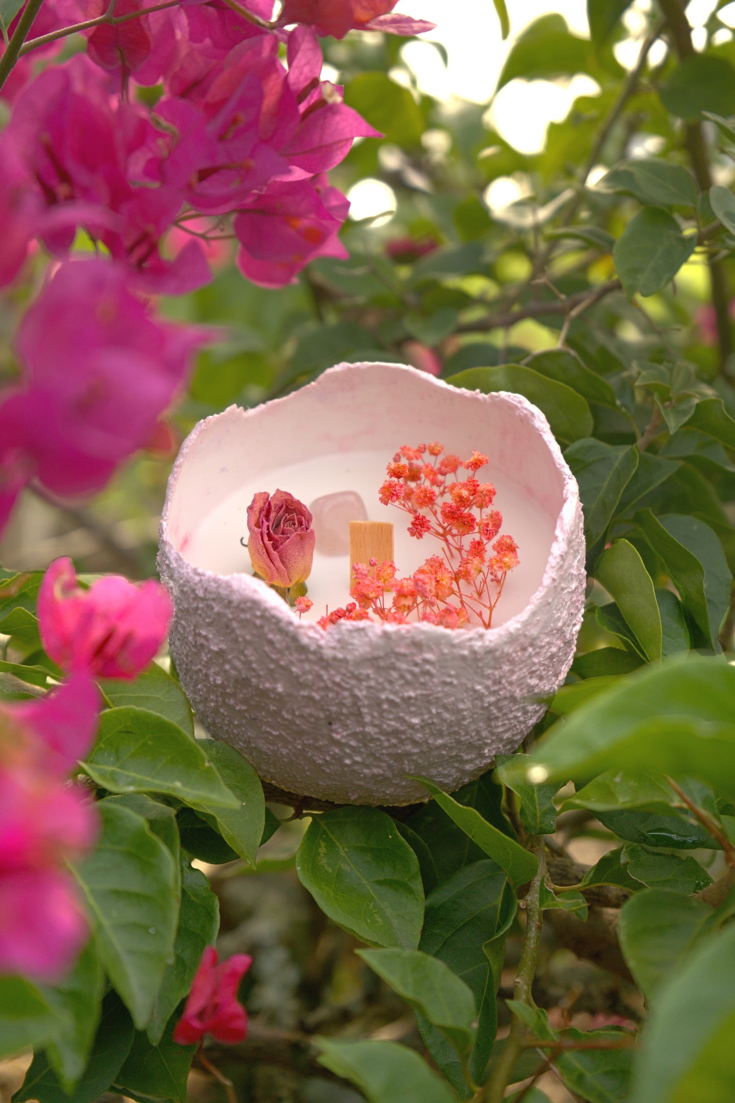 Vela Cuarzo Rosa